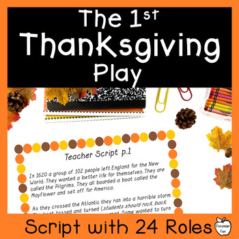 Preview of First Thanksgiving Play - Readers Theater Script - Thanksgiving Activities