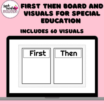 Preview of First Then Board and Visuals for Middle and High School Special Education