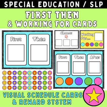 First Then Board & Visual Schedule Flipbooks (EDITABLE) for