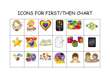 Preview of First/Then Chart with Icons