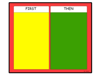 First Then Schedule Board Freebie by Autism Classroom Resources