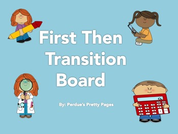 Preview of First Then Transition Board (Editable)