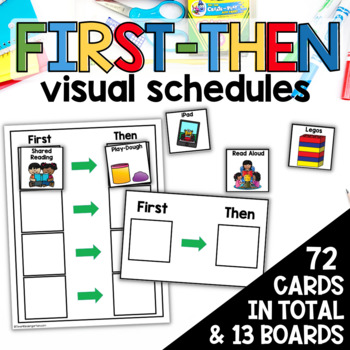 Preview of First Then Visual Schedules Token Boards and Rewards for Students