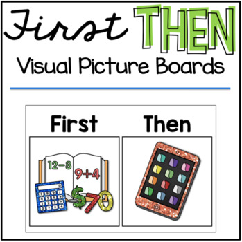 Preview of First Then Visual Schedule Boards { with 88 pictures!} Editable