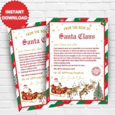 First Time Elf Arrival Letter From Santa Return Letter Chr