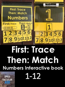 Preview of First: Trace, Then: Match: Numbers 1-12 interactive book