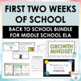 First Two Weeks of Middle School ELA Back to School BUNDLE