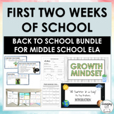 First Two Weeks of Middle School ELA Back to School BUNDLE