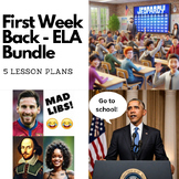 First Week Back Lesson Bundle - ELA - 5 Lesson Plans