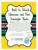 First Week: Back to School Classroom and Peer Scavenger Hunts