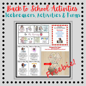 Preview of First Week Back to School Icebreakers, Activities & Forms