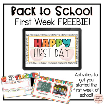 Preview of First Week FREEBIE | Back to School Google Slides | Classroom Management