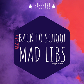 Preview of First Week Mad Libs FREEBIE!