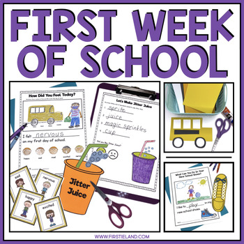 Preview of First Week Of School Activities 1st Grade Lesson Plans| First Day Jitters
