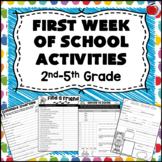 First Week Of School Activities - Back To School Printables