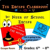 First Week Of School Escape Room (6th - 8th Grade) | The E