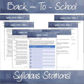 Preview of First Week Syllabus Stations!