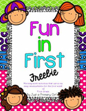 First Week of First Grade Activity & Assessment Pack - Freebie