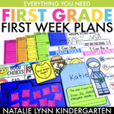 First Week of First Grade Plans Back to School Beginning o