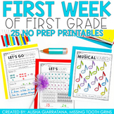 First Week of First Grade Printables | Back To School