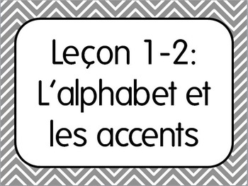 Preview of First Week of French I Lesson 2: Alphabet/L'alphabet et les accents Lesson Plan