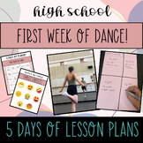 First Week of High School Dance - Fully Planned Activities