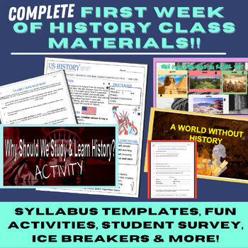 Preview of First Week of History Class | Fun Activities, Resources, Syllabus, & More!