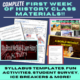 First Week of History Class | Fun Activities, Resources, S