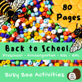 First Week of Kindergarten | 80 Activity Sheets | Back to School