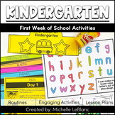 First Week of Kindergarten Activities