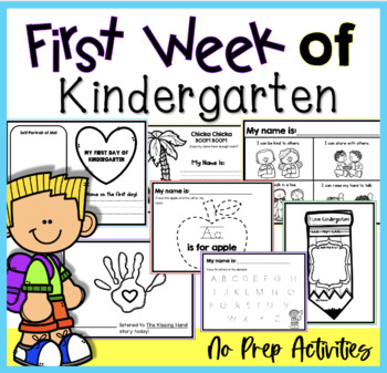 Preview of First Week of Kindergarten Activities