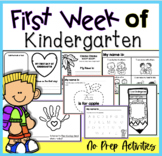 First Week of Kindergarten Activities