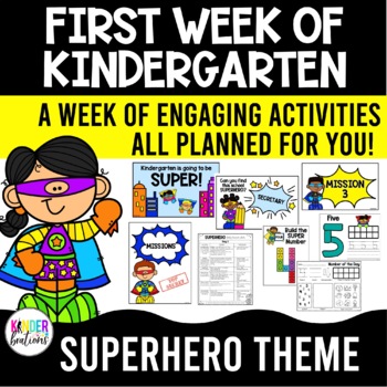 Preview of First Week of Kindergarten Lesson Plans, Centers & Activities | Back to School