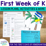 First Week of Kindergarten Lesson Plans and Activity Ideas