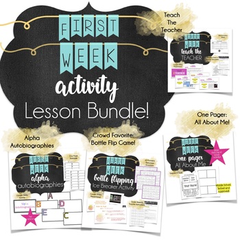 Preview of First Week of Middle School: Building Relationships Bundle of Lesson Plans