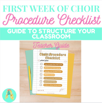 Preview of First Week of Middle School Choir Procedure Checklist FREEBIE