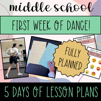 Preview of First Week of Middle School Dance - Fully Planned Activities and Games!
