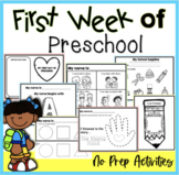 First Week of Preschool Activities