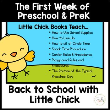 Preview of First Week of Preschool - PreK - How to Use school Supplies - Procedures