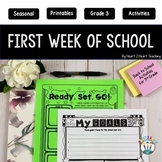 First Week of School Activities 3rd Grade Getting to Know 