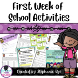 First Week of School Activities - Back to School Activitie