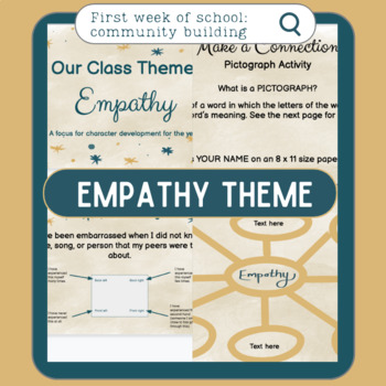 Preview of First Week of School Activities - Theme for the Year: Empathy