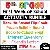 First Week of School Activities 5th Grade | First Day of S