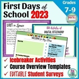 First Week of School Activities for Middle School | Digital