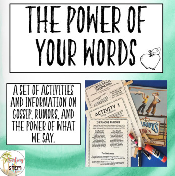 Preview of Back to School Activities on the Power of our Words