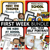 First Week of School Bundle for Preschool, Pre-K and K