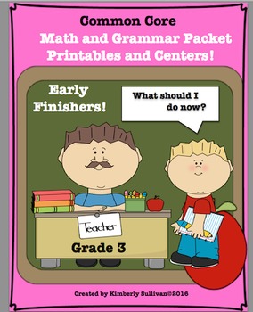 Preview of Math and ELA Printables Common Core
