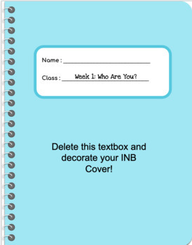 Preview of First Week of School Digital Interactive Notebook