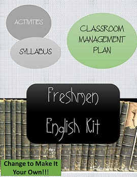 Preview of Freshmen High School English Kit: Syllabus, Classroom Management, etc.