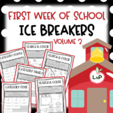 First Week of School Ice Breakers for Back to School Volume 2